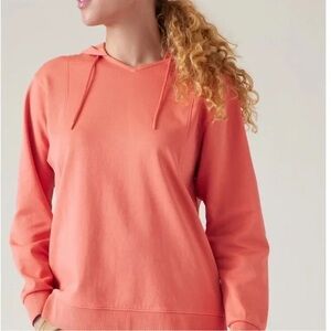 Athleta Sundown Hoodie in coral/orange